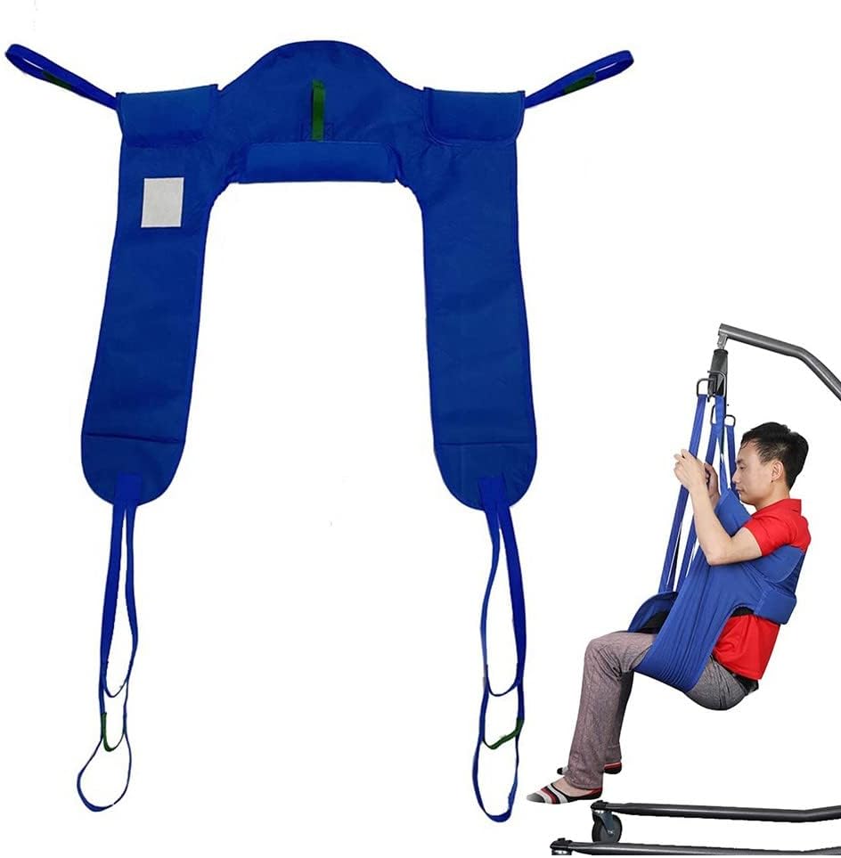 Hoist for Lifting Elderly, Sling for Hoist, Patient Lift Toileting Sling, Patient Aid Full Body Universal Sling, Divided Leg Sling Full Body Patient Lift Sling for Bariatric, Disabled Large