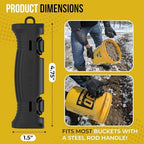 TEC Products HANDTEC Bucket Handle Grip - Ergonomic Rubber Handle Replacement for Construction, Farming, Gardening & DIY Projects - Non-Slip & Durable - Made in USA - Pack of 1 (4.75 x 1.5 Inches)