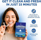 Retainer Cleaner Tablets for Invisalign Approved for Ultrasonic Cleaners -120 Denture Cleaning Tablets for Aligners, Night Guard, Mouth Guard - Denture Cleaner Tablets 4-Month Supply