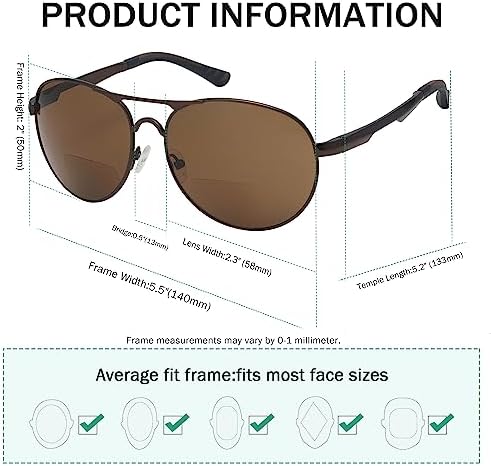 Eyekepper Bifocal Sunglasses Outdoor Reading Glasses Sunshine Readers