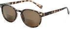 Madison Avenue Round Bifocal Reading Sunglasses for Women Men Spring Hinge,UV Protection Sun Reader Glasses (Demi, 1.0)