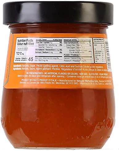 Tuscanini Premium Italian Apricot Preserves, 11.64 oz Jar (3 Pack) 50% Real Fruit | Spreadable Fruit Jam | No High Fructose Corn Syrup | No Preservatives | Non GMO | Gluten Free | Certified Kosher - Including Passover