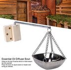 Square Essential Oil Bowl Stainless Steel Sauna Bowl Aromatherapy Diffuser for Steam Room Traditional Infrared Sauna 304 Stainless Steel Pine Wood 12.2X12.2X4.2Cm