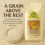 Riso Melotti Nano Vialone Veronese IGP – Premium Italian Rice for Risotto – Medium Grain, High Starch Release – Ideal for Creamy Risotto, Paella, Rice Salads & Side Dishes – 2.2lb (1kg) Bag