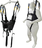 Patient Disabled Invalid Lift Walking Standing Aid Sling Medical Transfer Gait Belt Strap Assist Leg Traction Exercisers Carrier Fold Up Full Body Get Up Sit to Stand AidLot Black