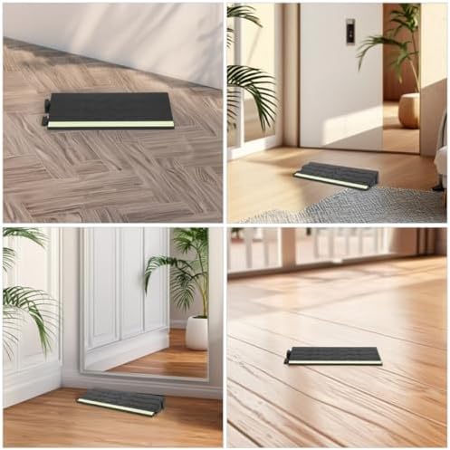 Robot Vacuum Threshold Ramp Mat 25x5cm Black Glow-in-the-Dark Climbing Pad Indoor Doorway Slope for Cleaning Robot and Wheelchair Transition
