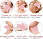 HOTACE Natural Rose Quartz Facial Jade Guasha Massager Face Guache Scraper Neck Body Relaxation Slimming Gua Sha Board Beauty Thin Lift Skin Care Tools-Pink