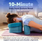 G.StretchAid Neck Hump Corrector, 5-in-1 Face-Down Posture Corrector for Tech Neck & Rounded Shoulders, Neck Stretcher, 4-Level Adjustable Cervical Support, Guided Chin-Tuck, Travel Case