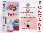 White Fondant Icing - 4 oz. - Ready to Use Cake Decorating Frosting - Easy To Roll, Moldable, Kosher, Dairy Free, and Nut Free - White Fondant For Cakes Cupcakes and Cookies - By Baker’s Choice