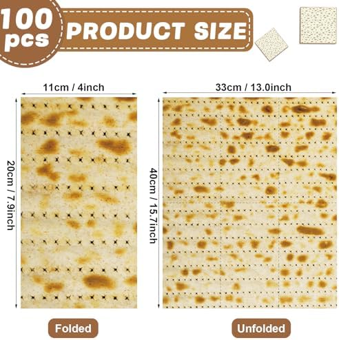 100 Pcs Happy Passover Napkins Jewish Festival Napkins 3 Ply Disposable Paper Napkins Guest Hand Towels Decorative Napkins for Home Dinner Kitchen Passover Party Supplies