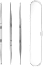3 Pieces Acupuncture Pen, Facial Reflexology Massage Tool Ear Acupressure and Body Point Probe Pen for Face Body Muscle Relax Feet Legs Arms Shoulders Neck Back, Stainless Steel