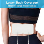 DOMAS Large TENS Pads for Lower-Back Pain Relief, Compatible with TENS 7000 and Other 2.0mm Pin Units, 4"×8", Dual-Lead, Reusable, Latex-Free, 4-Pack