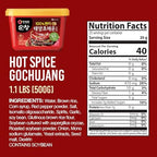 Gochujang – Korean Red Chili Paste [ Hot | 1.1 lb (500g) ] – Gluten-Free/ 0 Fat/ 0 Cholesterol / (40 Calories/Serving) | Spicy & Sweet Savory Fermented Sauce | Great for Bibimbap, Marinades, Stews & BBQ - O’food