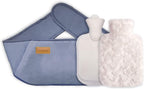 Hot Water Bottle With Plush Waist Cover - Rubber Bag for Menstrual Cramps, Pain Relief, Neck, Shoulder, Back, Legs, Waist Warm