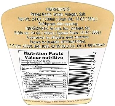 Zarrin - Pickled Peeled Garlic, 24 Oz (700g)