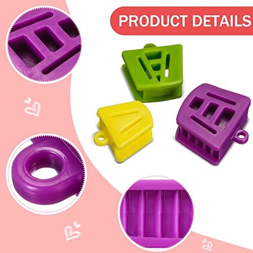 Chengu 12 Pcs Dental Bite Blocks All Size Mouth Props Silicone for Child Kids Adults Dental Bite Blocks Multi Size Mouth Opener Teeth Clenching, Large, Medium and Small