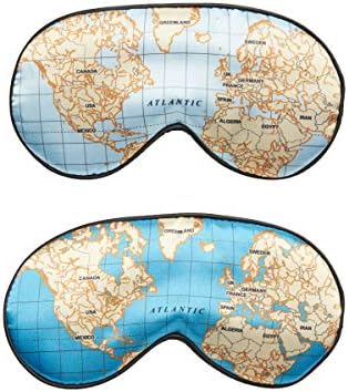 Kikkerland Maps Ultra Soft Sleep Mask - Assorted