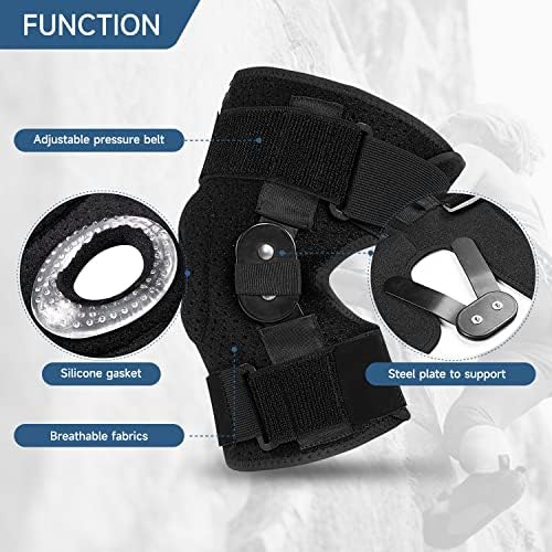 Professional Adjustable Knee Brace,Stable Support of The Decompression Knee, Effective Relief of ACL, Arthritis, Meniscus Tear, Adjustable Compression Band, Suitable for Men and Women(S-L)
