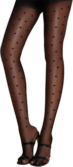 Women's Polka Dot Tights/Heart Sheer Tights Patterned High Waist Pantyhose