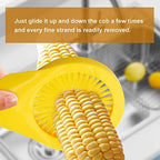 Corn Silk Remover,Corn Cleaning Brush,Vegetable Fruit Silk Remover for Corn Vegetables Cucumber Cleaning Brush Tools(Yellow)