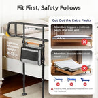 C5 Pro Bed Rail for Home Safety - Foldable Bed Rail for Seniors with Motion-Activated Light & Storage Bag, 350 lbs Weight Capacity