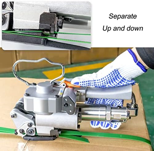 Pneumatic Strapping Tool A19, Banding Strapping Kit for 1/2 3/4inch Hand Held Automatic Packaging Machine Free Buckle PP & PET Banding Tools