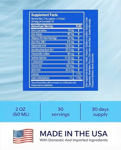 EsoRepair Nano Esophageal & Stomach Health Supplements for Men & Women - Digestive Comfort - Slippery Elm Bark, Zinc L-Carnosine & Aloe Vera Extract - Non-GMO & Dairy Free