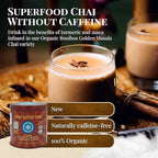Blue Lotus Chai - Golden Rooibos Flavor Masala Chai - Makes 65 Cups - 2 Ounce Masala Spiced Chai Powder with Organic Spices - Instant Indian Tea No Steeping - No Gluten