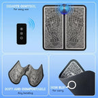 Foot Massage mat for Acupressure, with Remote Control, Leg and Foot stimulating Massage mat, Improves and Promotes Muscle Function, for Muscle Relaxation, 8 Modes, 19 Intensity Levels.