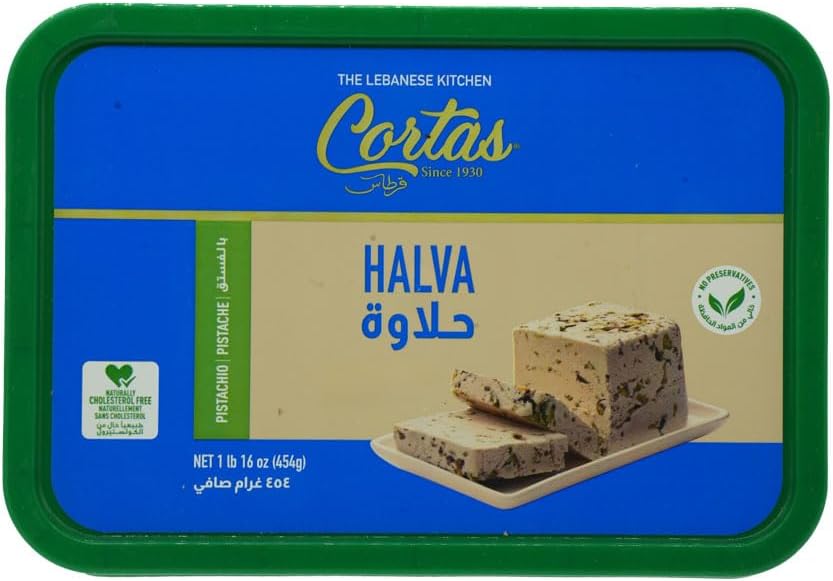 Cortas - Premium Halva with Pistachio, 1 Lb (454g)