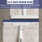 Multifunction Magic Broom, Extended Indoor Detachable,3-in-1 Sweeper Removing Dust Liquid Hair, Adjustable Floor Squeegee,Magic Broom as seen on tv(Blue)