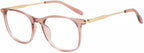 Firmoo Blue Light Glasses for Women Men, Reading Glasses 0.0x-3.0x, Ultra Light Square Frame, Premium TR90 & Metal Blend