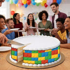 3 pcs Build Blocks Cake Strips Edible birthday cake strips, cake side borders, Icing Sheets 2.7X11.8
