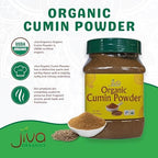 Jiva Organics Organic Ground Cumin Powder 1 Pound Jar - 100% Pure & Non-GMO, Cumin Seed Powder (packaging may vary)