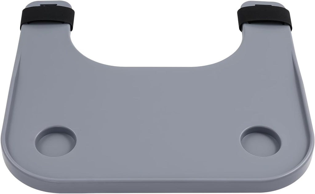 Wheelchair Tray Table with Cup Holder, Removable Wheelchair Lap Tray, Lightweight Portable Wheelchair Dinner Table Accessories for Eating, Reading, Resting, Fits Wheelchair Arms (Grey)