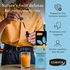 Comvita Extra Strength Bee Propolis Extract - Natural Immune Support, Drops for Oral Health, Propolis Liquid, Helps Soothe Throat, Alcohol Free - PFL 30, 0.8 fl oz Glass Bottle