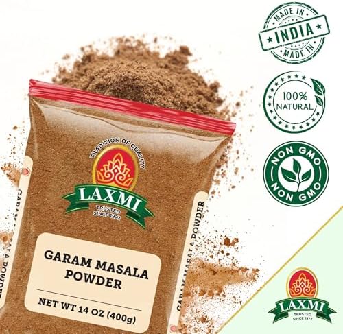 LAXMI Garam Masala Powder -14 oz - Traditional Indian Spice Blend - Salt-Free, Vegan, Non-GMO
