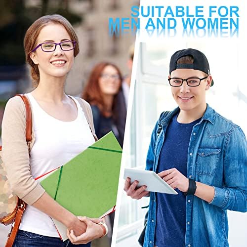 URAQT Blue Light Glasses for Women Men, Blue Light Blocking Glasses Computer Gaming Eyeglasses Clear Lens Reading Glasses