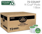 Green Mountain Coffee Roasters Caramel Vanilla Cream Keurig Single-Serve K-Cup pods, Light Roast Coffee, 72 Count