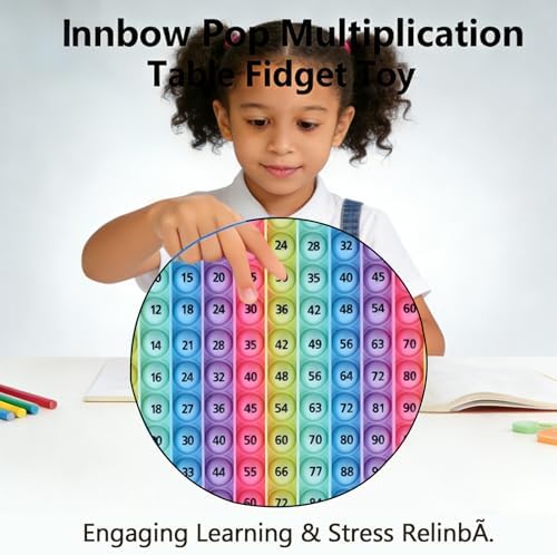 12x12 Multiplication Table Game Learning Mat,Math Educational Board Game,Interactive Times Table Game,STEM Math Skills Training for Ages 4-12,Sensory Multiplication Teaching Tool for Home and School