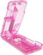 EZY DOSE Pill Cutter and Splitter with Dispenser, Safely Cuts Large, Small and Tiny Pills, Vitamins, Tablets in Half, Accurate and Easy Cutting, Stainless Steel Blade, Travel Sized, Pink, BPA Free