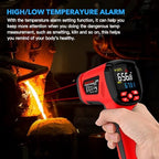 Infrared Thermometer Temperature Gun, -40℉~3632℉, Non Contact Digital Laser Thermometer Pyrometer 50:1 High Temp Infrared Thermometer with Color LCD Display for Industrial HVAC Forge Metal Smelting