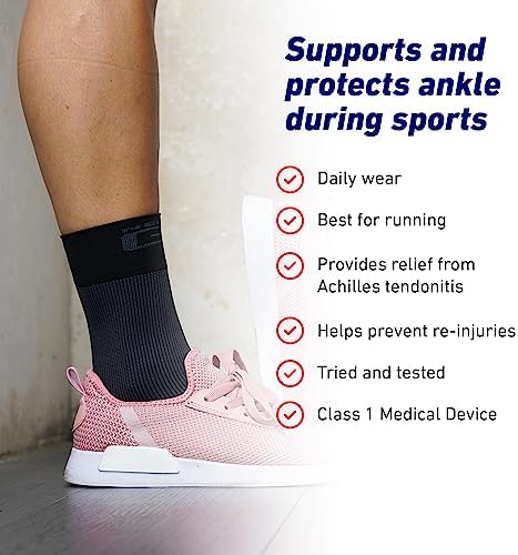 Neo-G Airflow Ankle Compression Sleeve - Sports, Daily Wear - Compression Ankle Brace, Tendonitis Support, Compression Ankle Support for Weak Ankles and Joint Pain - Airflow - XL – Black