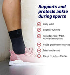 Neo-G Airflow Ankle Compression Sleeve - Sports, Daily Wear - Compression Ankle Brace, Tendonitis Support, Compression Ankle Support for Weak Ankles and Joint Pain - Airflow - XL – Black