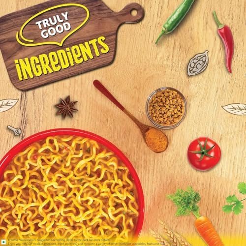 MAGGI 2-Minute Instant Masala Noodles, Iron Fortified, Made With Premium Spices (70g x40 pack)