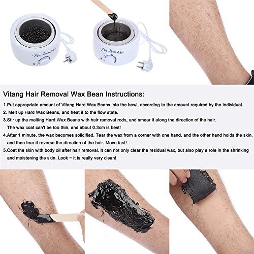 Hard Wax Beans for Face, Underarms, Brazilian, Bikini Hair Remover (Lavender)
