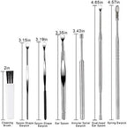 7 Pcs Ear Pick Earwax Removal Kit, BetyBedy Ear Cleansing Tool Set, Ear Curette Ear Wax Remover Tool with Cleaning Brush and Storage Box, Sliver