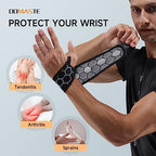 Sport Slim Wrist Wrap - Wrist Brace for Carpal Tunnel Relief, Neoprene-Free Compression Wrist Support for Workout, Adjustable Wrist Guards Fit Right Left Hand(Black, Pack of 1)