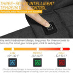 Heated Stadium Seat Cushion Pad Cordless Rechargeable 149F USB Battery Heated Bleacher Cushion Portable Heating Pad with Backrest Heating for Outdoor Camping, Fishing - 3 Heat Settings (NO Power Bank)
