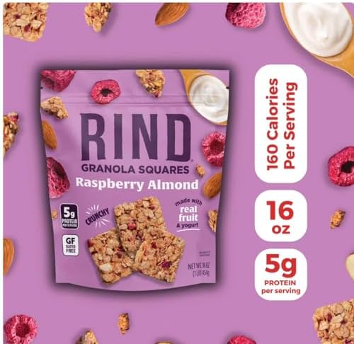 Rind Granola Squares, Raspberry Almond, 16 oz.